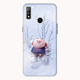 Ốp lưng điện thoại Realme 3 hình Heo Con Trượt Tuyết - Hàng chính hãng