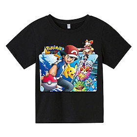 Áo thun trẻ em biệt đội pikachu Có size người lớn, King Cotton