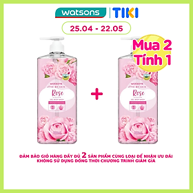 Gel Tắm Watsons Love My Skin Rose Scented Gel Body Wash 700ml