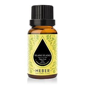 Tinh Dầu Ngọc Lan Tây Ylang-Ylang Essential Oil Heber | 100% Thiên Nhiên Nguyên Chất Cao Cấp | Nhập Khẩu Từ Ấn Độ | Kiểm Nghiệm Quatest 3 | Xông Hương Thơm Phòng