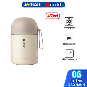 Mua Bình đựng thức ăn giữ nhiệt inox 304 Elmich EL8301 450ml Hàng chính hãng  nắp phụ đi kèm thìa  dây xách silicone JoyMall