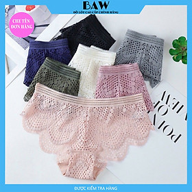 Bộ 5 Quần Lót Ren Nữ Thiết Kế tinh Tế, Quần Chip Nữ Kháng Khuẩn Cao Cấp Thương Hiệu BAW NT725 - Bộ 5 quần lót màu ngẫu nhiên - Onesize 40-60kg