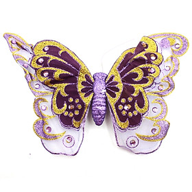 Kẹp Bướm Trang Trí Giáng Sinh 25cm - Mẫu 2 - Màu Tím
