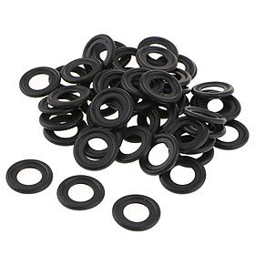 50 Pieces Rubber Oil Drain Plug Crush Washer Gaskets for