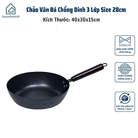 Mua Chảo Vân Đá Chống Dính 3 Lớp Size 28cm  Chảo Chiên Ngập Dầu Sâu Lòng  - HÀNG CHÍNH HÃNG MINIIN