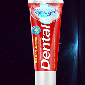 Kem đánh răng Dental Hot Red Jumbo Tripple Effect hiệu quả gấp 3 lần 333gram.