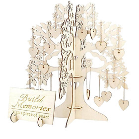 Wood Guest Sign Book Table Centrepiece Decor for Wedding