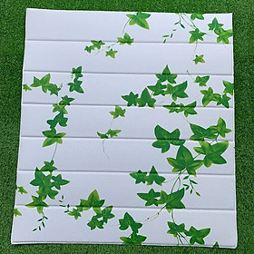 Bộ 10 Tấm Xốp Dán Tường Vân Gỗ Dây Leo Cách Âm, Chống Va Đập, Bền Đẹp, Sang Trọng