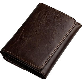 Ví nam Nutushop da bò thật cao cấp nhỏ gọn dáng đứng NT50