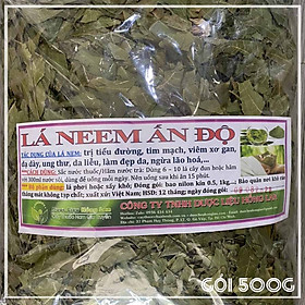 Lá neem ấn độ khô sạch đóng gói 500gram