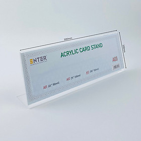 Biển chức danh, Bảng tên để bàn, Kệ mica chức vụ 1 mặt Enter A03 300x100mm (20)