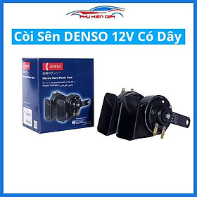 Bộ 2 còi sên DENSO 12V kèn xe hơi có sẵn dây âm lượng chuẩn dùng cho xe máy ô tô
