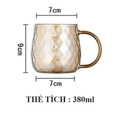 Ly thủy tinh vân 380ml sang trọng