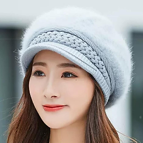 NÓN MŨ LEN BERE LÔNG THỎ THỜI TRANG HÀN QUỐC DN19111708B