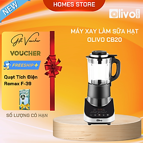Mua Máy Nấu Sữa Hạt  Máy Làm Sữa Hạt OLIVO CB20 Thương Hiệu Mỹ Cao Cấp Gồm 12 Chức Năng Xay Nấu Độ Ồn Thấp Kèm Cối Xay Khô Tự Vệ Sinh Khử Khuẩn Công Suất 1000W - Hàng Chính Hãng