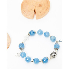 Vòng chuỗi Mân Côi Rosary Bracelet đá aquamarine - Ngọc Quý Gemstones