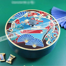 Mua Hộp đựng bánh mứt kẹo 3D Xanh Có Đế  xoay tròn mẫu mới nhất 2022