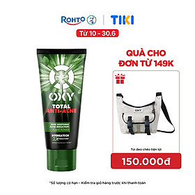 Sữa rửa mặt cho nam Oxy sạch sâu giảm mụn kiểm soát nhờn dạng kem Oxy Total Anti Acne 100g