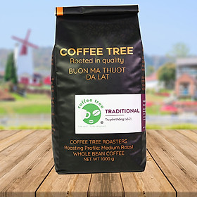 Hình ảnh Cà phê hạt 100% nguyên chất truyền thống số 2 Coffee Tree 1kg đậm đà, thơm ngon, gu vừa