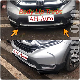 Lip Trước, Cản Trước Thể Thao CRV Nhựa ABS Cao Cấp Chống Va Đập Tốt Phía Dưới Có Gân Tăng Cứng