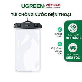 Túi đựng điện thoại chống nước tiêu chuẩn IPX 8 độ sâu 10m cho màn hình từ 4 đến 6.5 inch UGREEN 60959 50919 - Hàng chính hãng