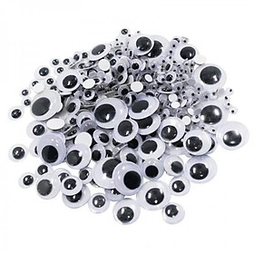4-6pack 308x Plastic Wiggle Wiggly Googly Eyes Mixed Sizes for Scrapbooking