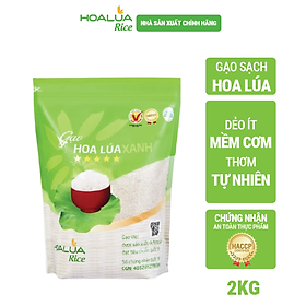 Gạo Hoa Lúa Xanh - Túi 2kg - Tơi xốp, mềm cơm, dẻo ít, thơm nhẹ