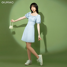 Đầm nữ nhún ngực tay thun GUMAC DB148
