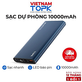 Mua Sạc dự phòng 10000mAh TOPK I1006/ I1006P - Sạc 18W màn hình LED - Hàng chính hãng