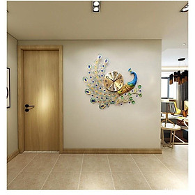 Đồng Hồ Treo Tường Chim Công Khoe Sắc -