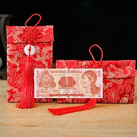 Túi gấm màu đỏ loại 1 Honduras sưu tầm, làm quà tặng