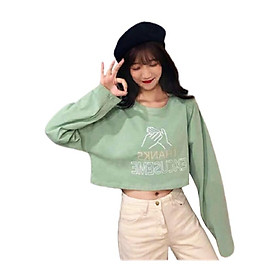 Áo thun nữ croptop dài tay xinh