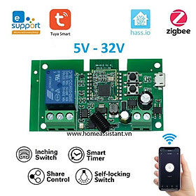 Mua Bo Mạch Công Tắc 1 Cổng Điện Áp Thấp 5V - 32V 10A Zigbee 3.0 Và RF Tuya Sonoff ZJY01 (Hỗ trợ Homeassistant)