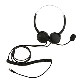 Hands-free Call Center Noise Cancelling Binaural Headset with RJ9 Plug & Mic
