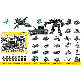 Lắp Ráp, Ghép Hình Siêu Robot LX. A321  725 Chi Tiết, 3 Tạo Hình Lớn Và 24 Tạo Hình Nhỏ