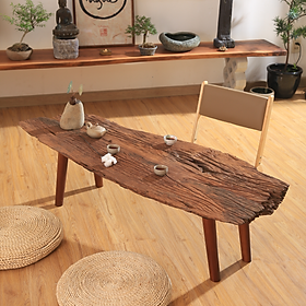 Mua Bàn trà gỗ lũa tự nhiên phong cách wabi sabi