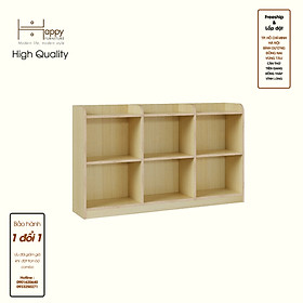 HAPPY FURNITURE , Gỗ tự nhiên , Kệ lưu trữ gỗ Plywood - AIDAN , KSA_063 , 140x28x82cm ( DxRxC)