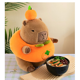 GẤU BÔNG CAPYBARA – CHUỘT LANG NƯỚC ĐỘI TRÁI CAM DỄ THƯƠNG | THÚ BÔNG SIÊU MỊN 25CM - cam 25cm