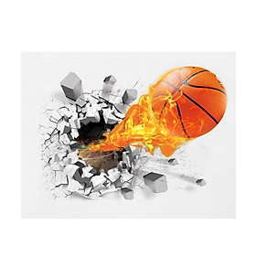 Miếng Dán Tường 3D Hình Bóng Rổ