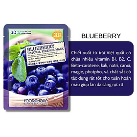 Hình ảnh Mặt Nạ 3D Foodaholic Natural Essence Mask Blueberry (Việt Quất) Dưỡng Da 23g