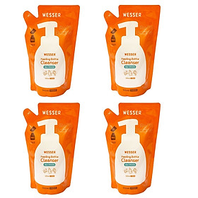 Bộ 4 Gói Nước Rửa Bình Sữa Wesser (500ml x 4)
