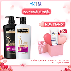 Combo Dầu Gội 640gr Và Dầu Xả 620gr Tresemmé Salon Rebond Công Nghệ Tái Kết Nối Ngăn Ngừa Gãy Rụng
