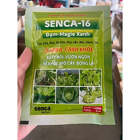 Mua Senca-16 Đạm-Magie Xanh bật chồi  xanh lá  và khỏe cành vươn ngọn  rễ khỏe  mỡ cây  và bóng lá  đặc biệt hiệu quả trong giai đoạn cây phát triển mạnh thân  lá  cành.