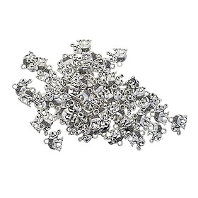 50 Piece Silver Mini Alloy Elephant Shaped Charms Pendants DIY Jewelry Making Findings Accessories