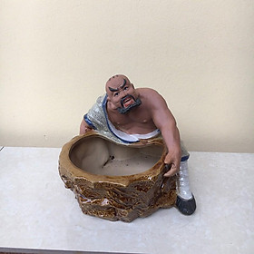 Mua Chậu tượng Lỗ trí thâm ôm chậu men Rạn gốm Bát tràng 1 size CT-10