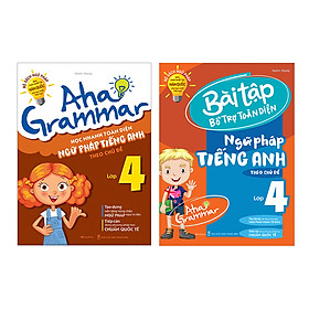 Ảnh bìa Combo 2 Cuốn Aha Grammar Ngữ Pháp Và Bài Tập Bổ Trợ Tiếng Anh Lớp 4