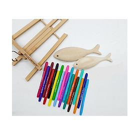 Combo 2 Cá Gỗ Và 18 Bút Lông Perma Markers