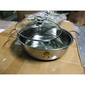 Mua NỒI LẨU INOX NẮP KIẾNG SIZE 28 CM