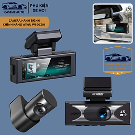 Camera Hành Trình Ô Tô Wi WU Dash Cam WiFi GPS ADAS Wi-DC201 Camera Trước Sau 4K Giám Sát Đỗ Xe 24/7 - Hàng Chính Hãng
