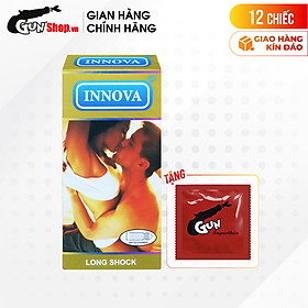 Hộp 12 cái Bao cao su Innova Vàng - Kéo dài thời gian kèm 1 chiếc BCS Gun